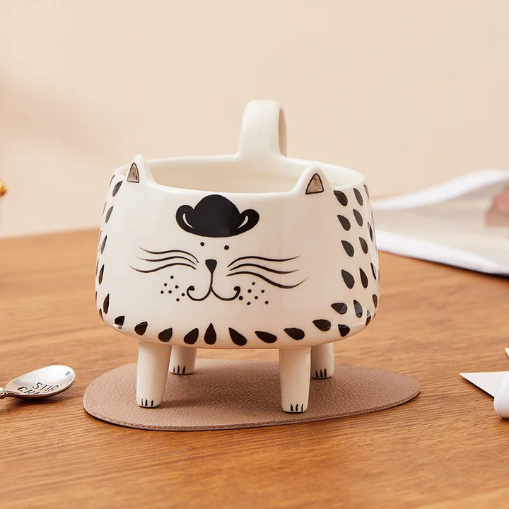 Lisslune | Happy Cat Long Legs Ceramic Mug