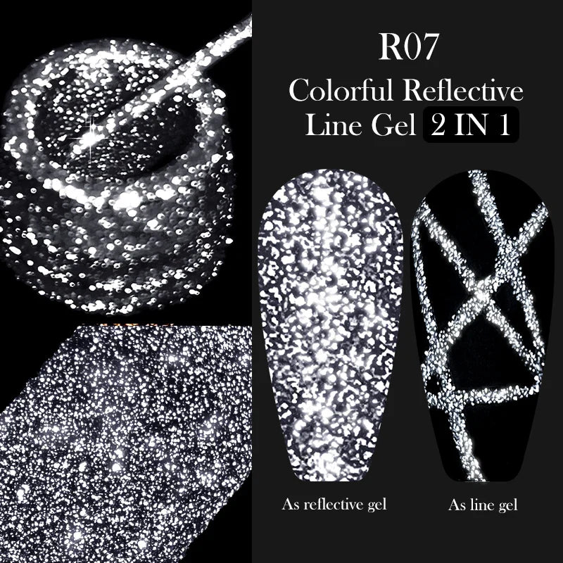 Rynx |5ML Aurora Ocean Blue Liner Gel Polish Nail Art Sparkling Painting Cat Magnetic Gel Semi Permanent UV Gel French Nails