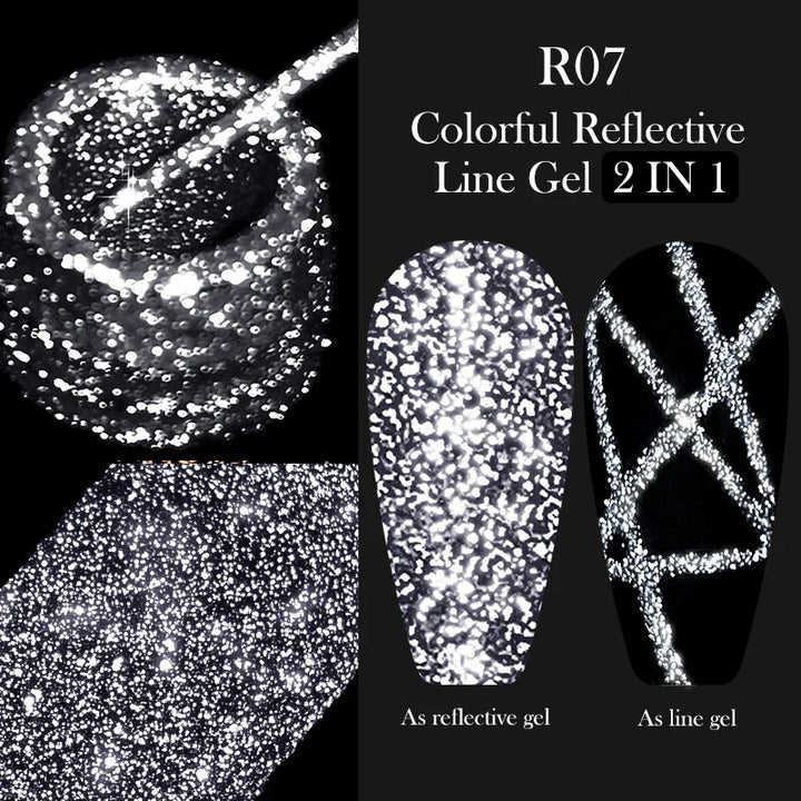 Rynx | 5ML Silver Metallic Painter Liner Gel Nail Polish Super Bright Mirror Drawing Gel Semi Permanent Line French Nail Art