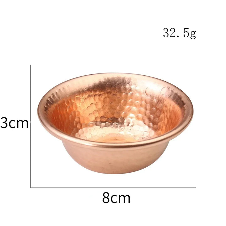 Lisslune | Nepalese pure copper water preparation bowl handmade hammer pattern holy water bowl for Buddha Buddhism accessories