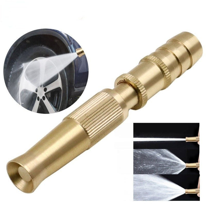 Lisslune | Adjustable Brass High Pressure Water Nozzle for Garden Hose