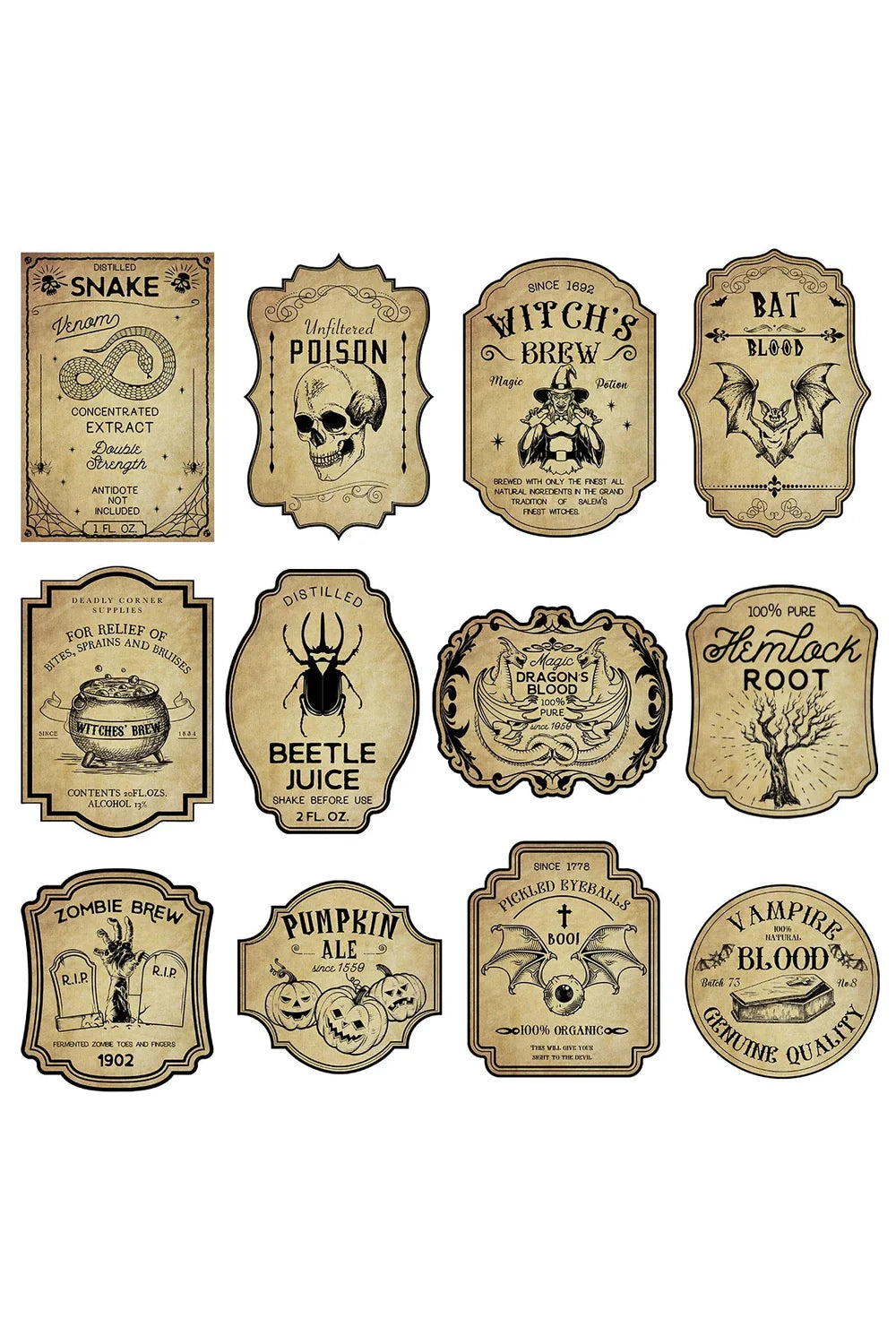 Lisslune | Halloween Apothecary Labels