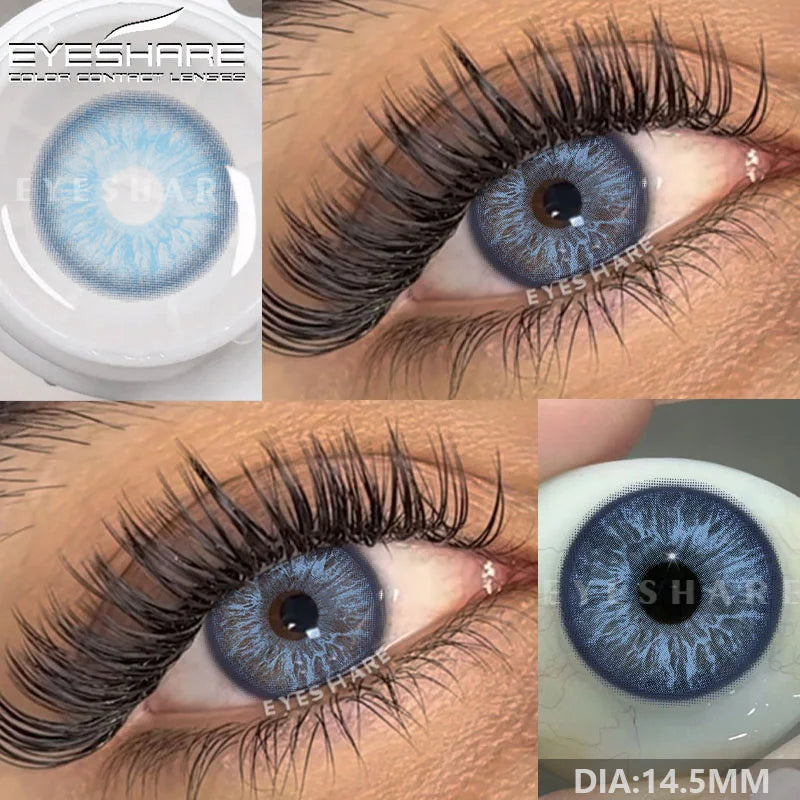 Rynx | New color contact lenses for eyes 1 pair gray pupil lens green lenses cosmetic blue eye contacts yearly brown eye lens