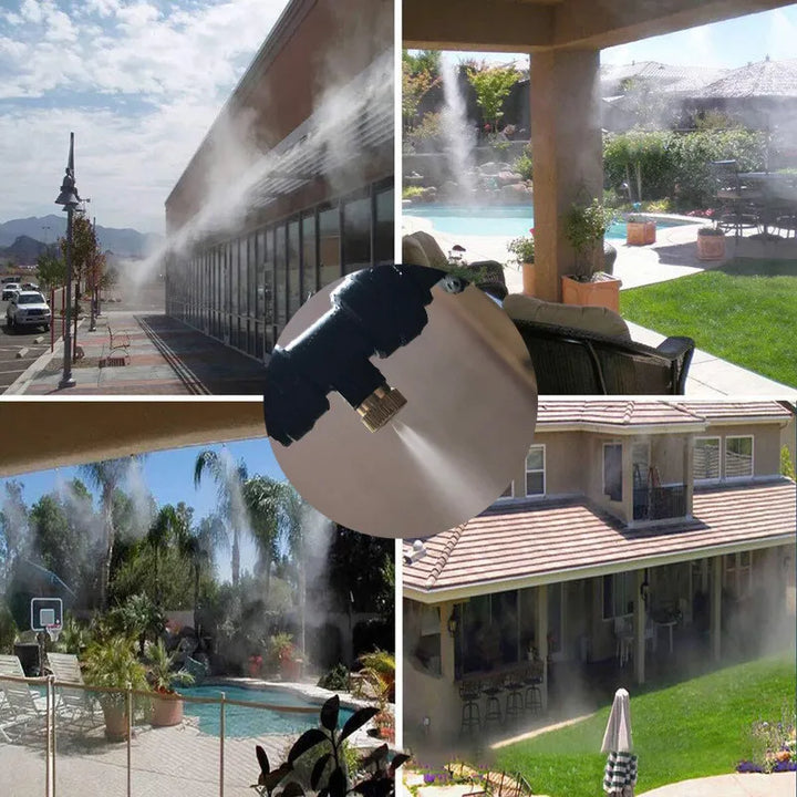 Lisslune | Spray irrigation system – Water hose with spray nozzles for refreshing cooling in the garden