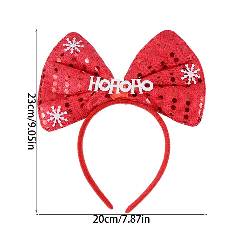 Rynx Christmas Headband Kids Adults Santa Moose Xmax Tree Hair Accessories Photo Props Christmas Decoration 2024 New Year Gifts