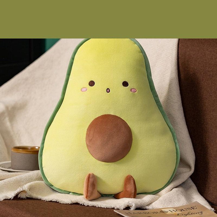 Lisslune | Shady Avocado and Banana Plush Pillow - 55 cm Soft Pillow for Kids