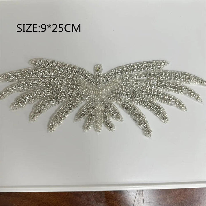 Lisslune | Shining Silver Rhinestone Flower Appliqué: Elegant Fashion Upgrade Accessory