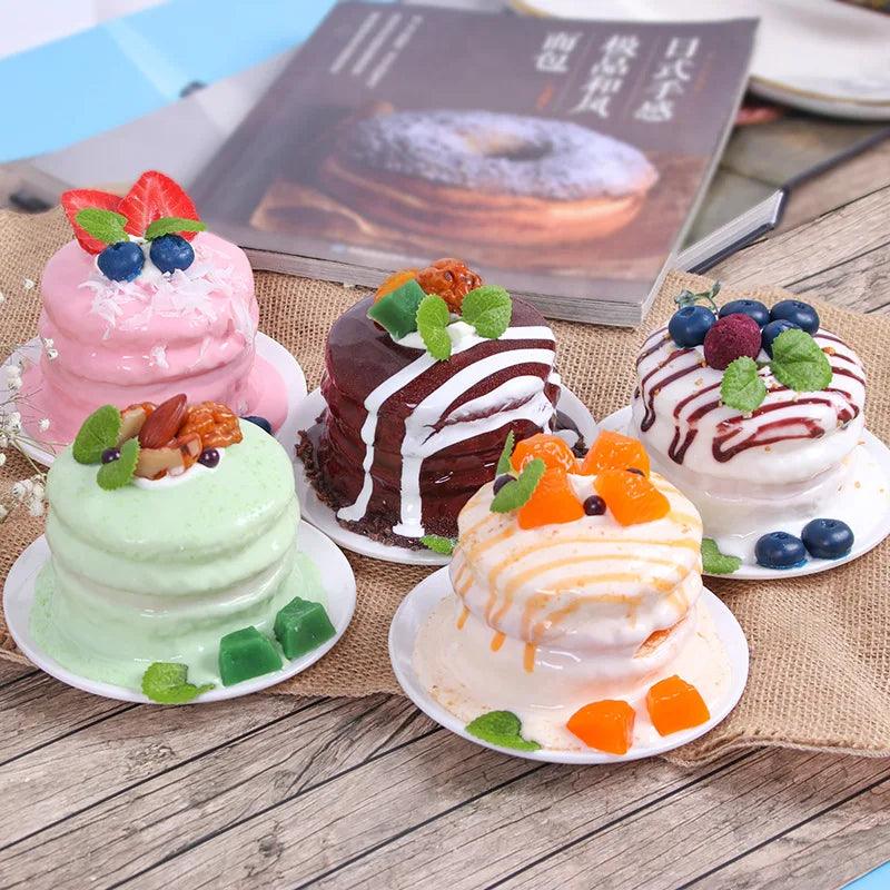 Lisslune | Realistic Synthetic Fruit Cake Model for Home Decor and Photography - 1 pc. FCYY-MIX2