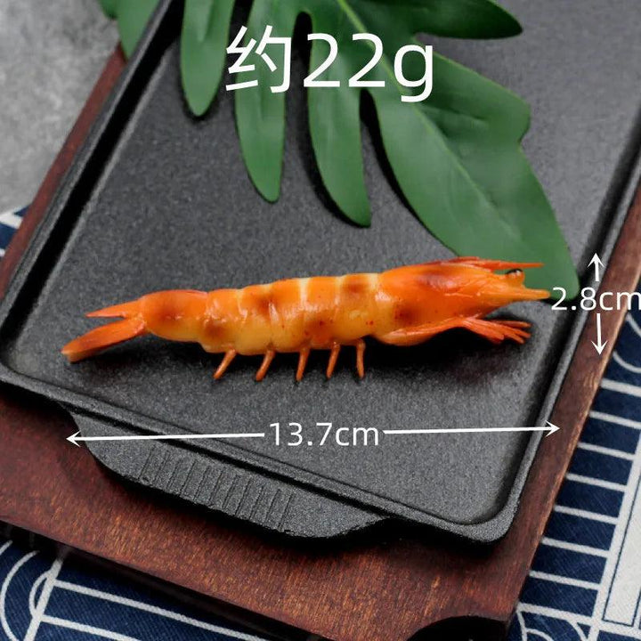 Lisslune | Life-like BBQ Seafood Model Set - Artificial Fish, Shrimp & Squid for Restaurant and Event Styling