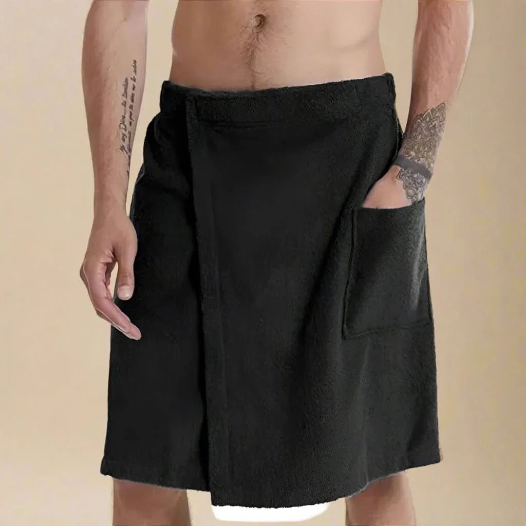 Lisslune | PORTABLE BATH TOWEL ROBE – Soft & versatile bath towel with pockets for sauna, beach & fitness