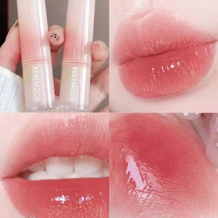 Rynx | Lipstick for Kekemood Moisturizing Mirror Water Light Set Lip Gloss Glass Tea Red Brown Lip Shine Tint Makeup Cosmetics