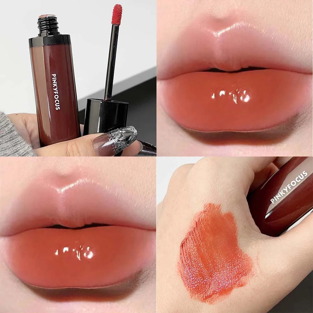 Rynx | Water Glass Lip Gloss Liquid Lipstick Waterproof Clear Moisturizing No Faded Color Gel Lipstick Makeup Women Korean Cosmetics