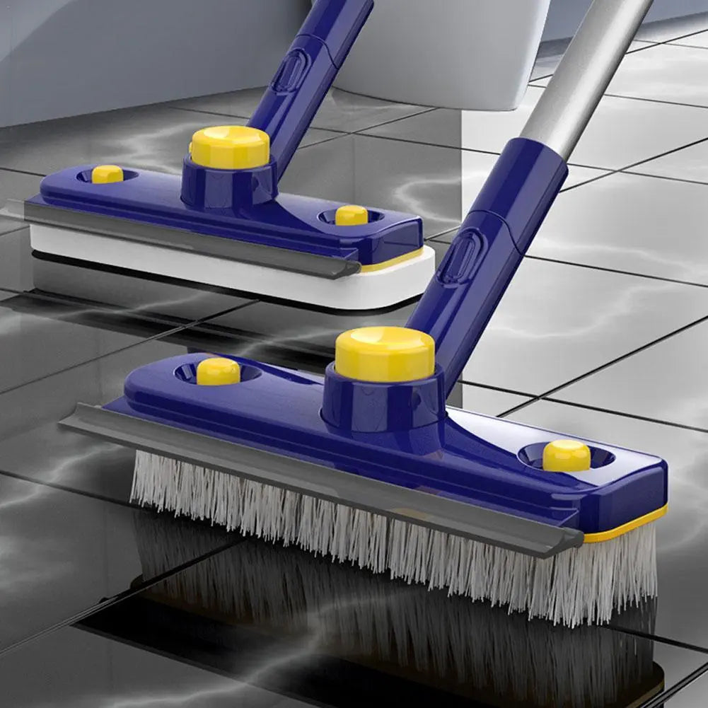 Lisslune | 2in1 V-Shaped Long Handle Floor Scrub Edge Cleaner Brush