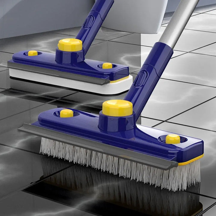 Lisslune | 2in1 V-Shaped Long Handle Floor Scrub Edge Cleaner Brush