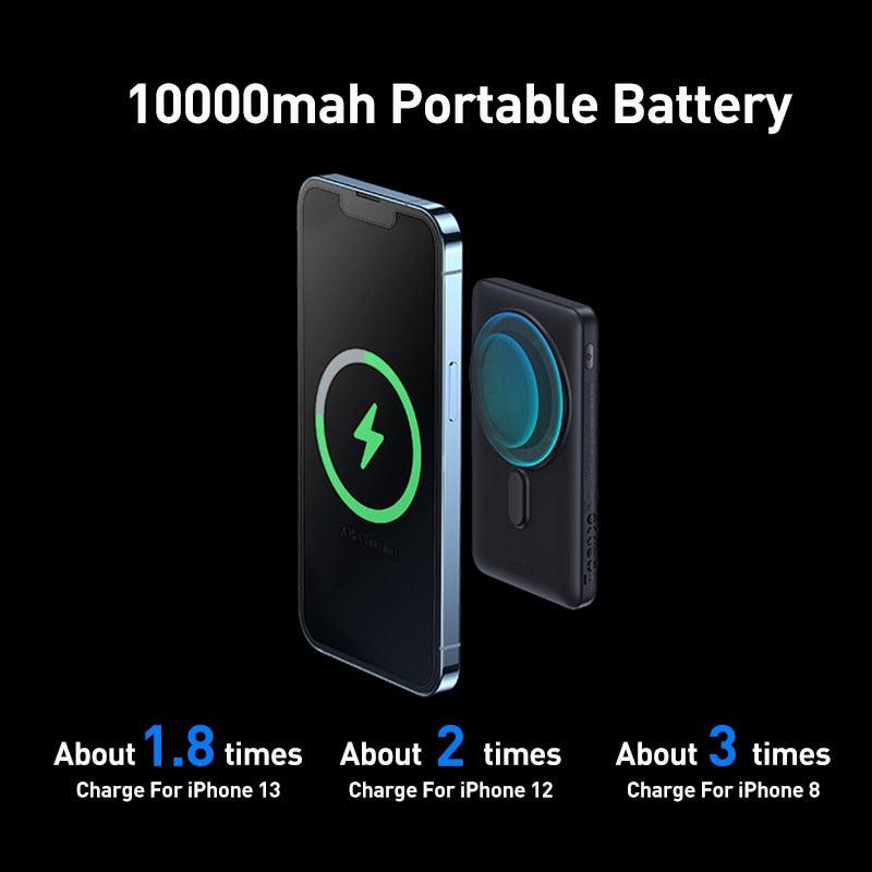 Lisslune | Mag-Safe 20W Magnetic Powerbank with 10000mAh Capacity and Adjustable Stand for Fast Charging