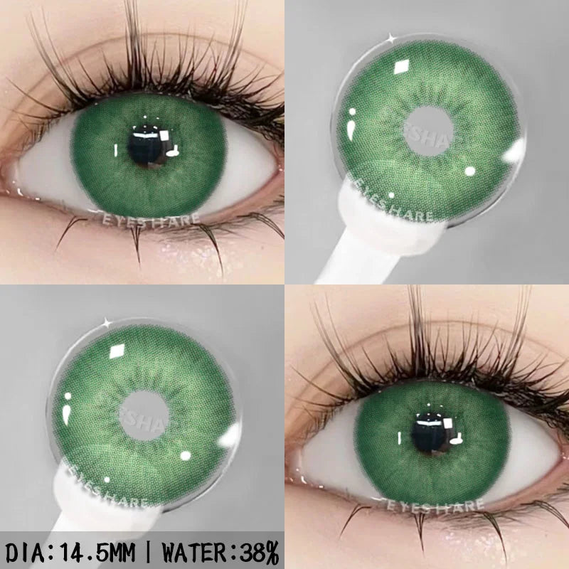 Rynx | Colorful Contact Lenses for Eyes 1 Pair Stylish Blue Eye Lenses Brown Lenses Gray Pupils Annual Cosmetic Green Lenses