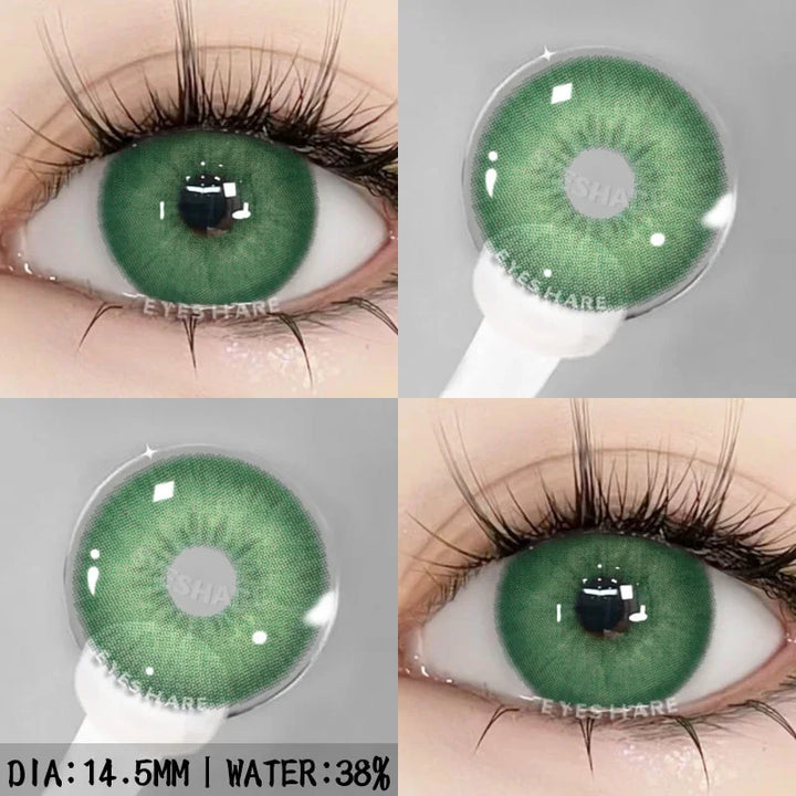 Rynx | Colorful Contact Lenses for Eyes 1 Pair Stylish Blue Eye Lenses Brown Lenses Gray Pupils Annual Cosmetic Green Lenses