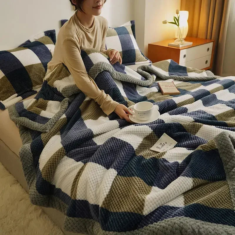 Lisslune | Plaid Knit Blanket