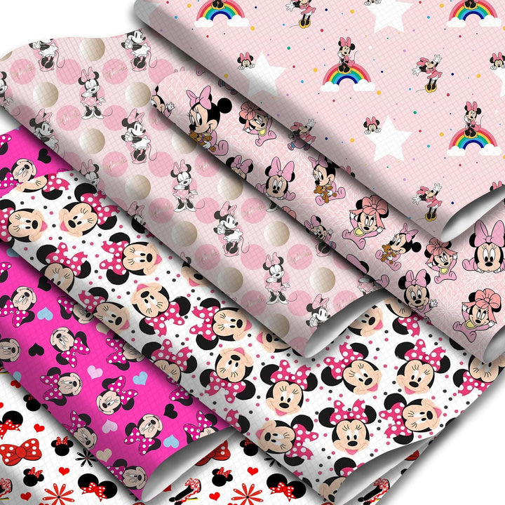 Lisslune | Elegant Minnie Mouse Faux Leather Craft Sheet - Transform Your Projects