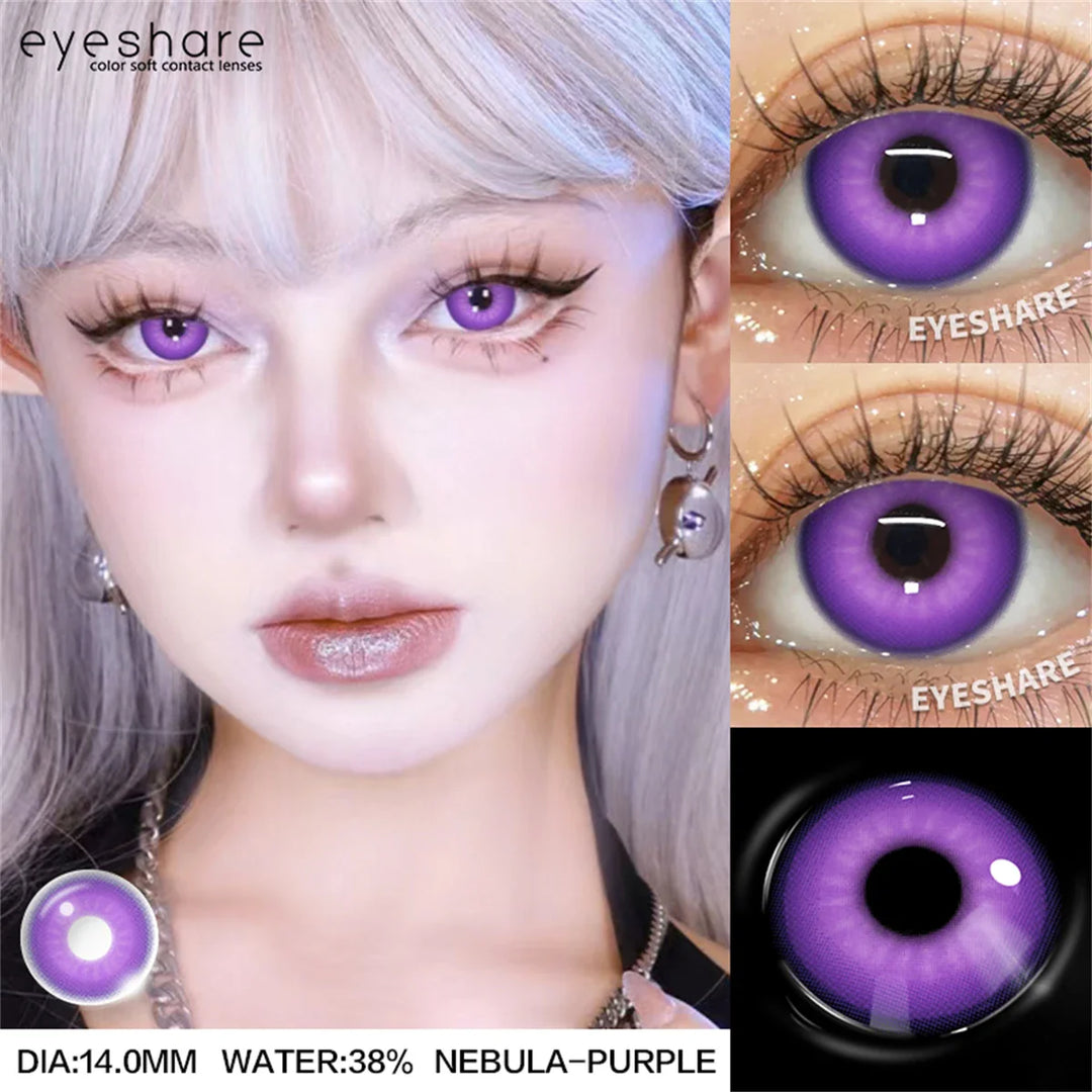 Rynx | Cosplay Colored Contact Lenses for Halloween Vampire Red Contact Lens Anime Colored Eye Lenses Annual Blue Contact Lenses