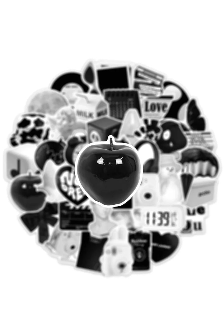 Lisslune | Black White Cartoon Sticker