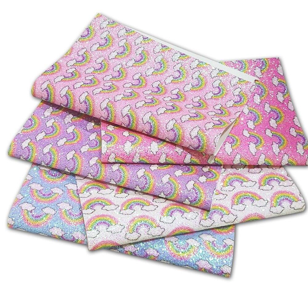 Lisslune | Vibrant Rainbow Synthetic Leather Sheets: Colorful Creative Materials for Projects