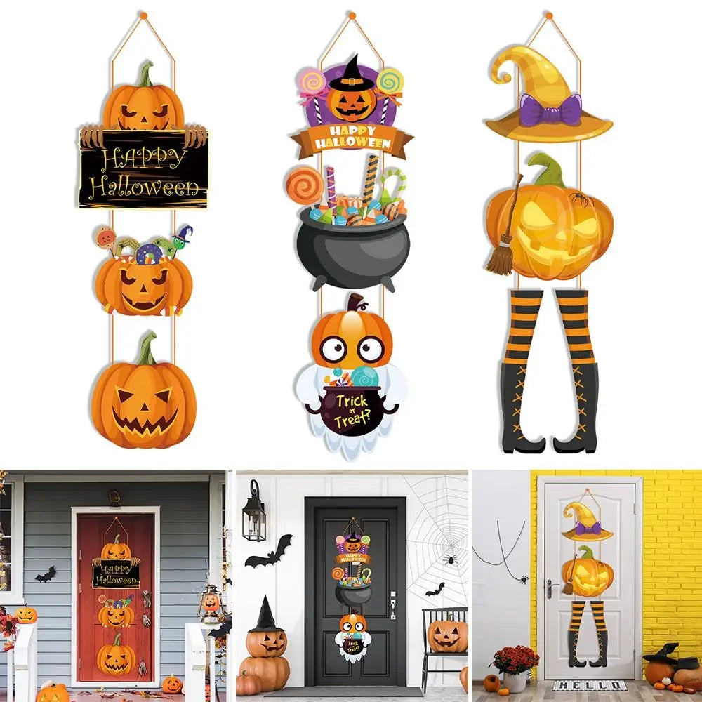Rynx | Halloween Door Hanging Pumpkin Ghost Magical Hat Door Ornaments Home Garden Party Decoration