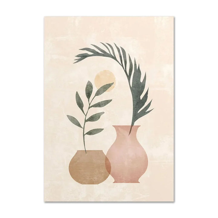 Lisslune | Vase & Bird Canvas Poster
