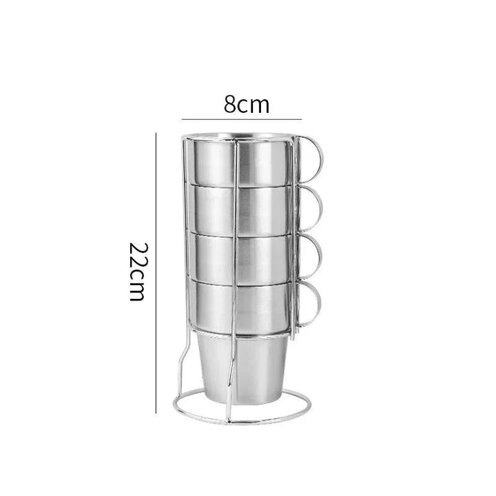 Lisslune | Elegant 6-piece set of insulated stainless steel tea cups for home and social gatherings