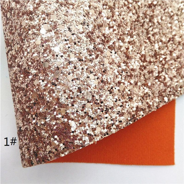 Lisslune | Sparkling Rose Gold Glitter Leather Craft Sheet - Transform Your DIY Projects with Elegance