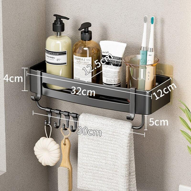 Lisslune | Stylish Aluminum Corner Shelf without Drilling for Easy Installation