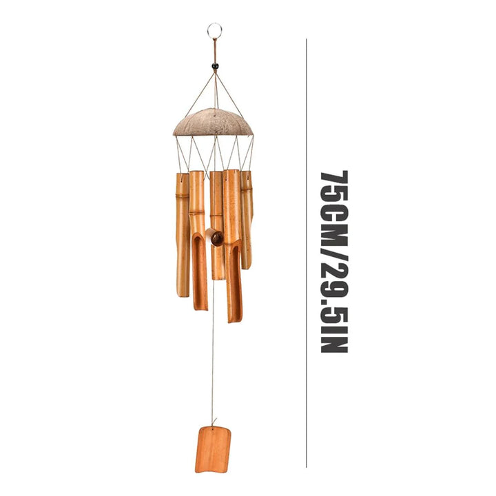 Lisslune | Handmade 75 cm Bamboo Wind Chimes for Peaceful Indoor and Outdoor Serenity