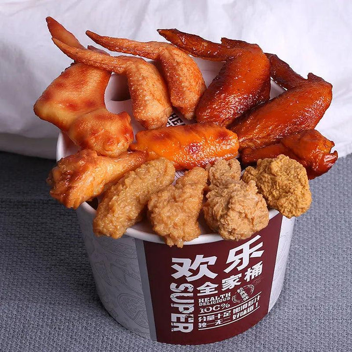 Lisslune | Realistic PVC Fried Chicken Legs and Wings Props for KFC Theme Events and Displays