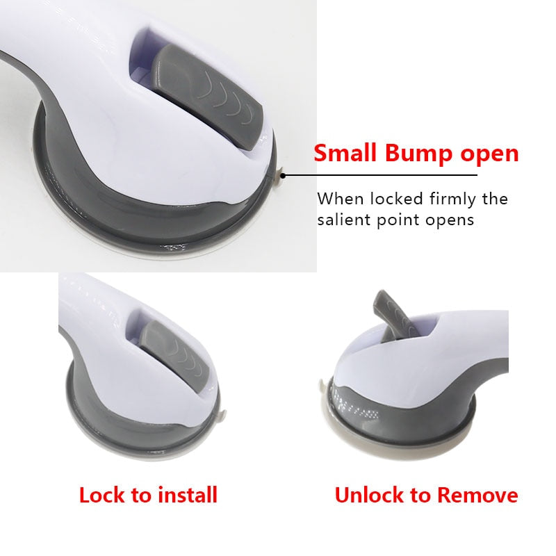 Lisslune | Safety handle with non-slip support and vacuum suction cup - Perfect for bathrooms and showers - Provides stability and support