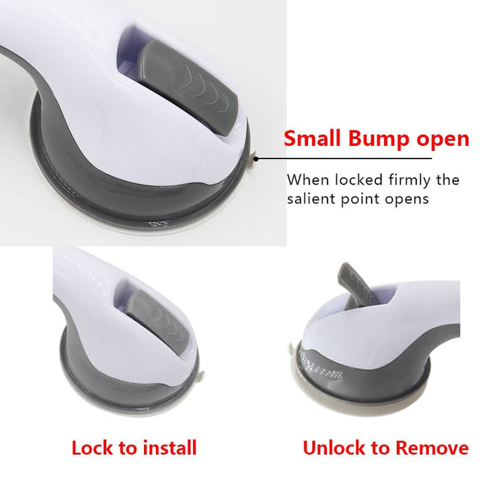 Lisslune | Safety handle with non-slip support and vacuum suction cup - Perfect for bathrooms and showers - Provides stability and support