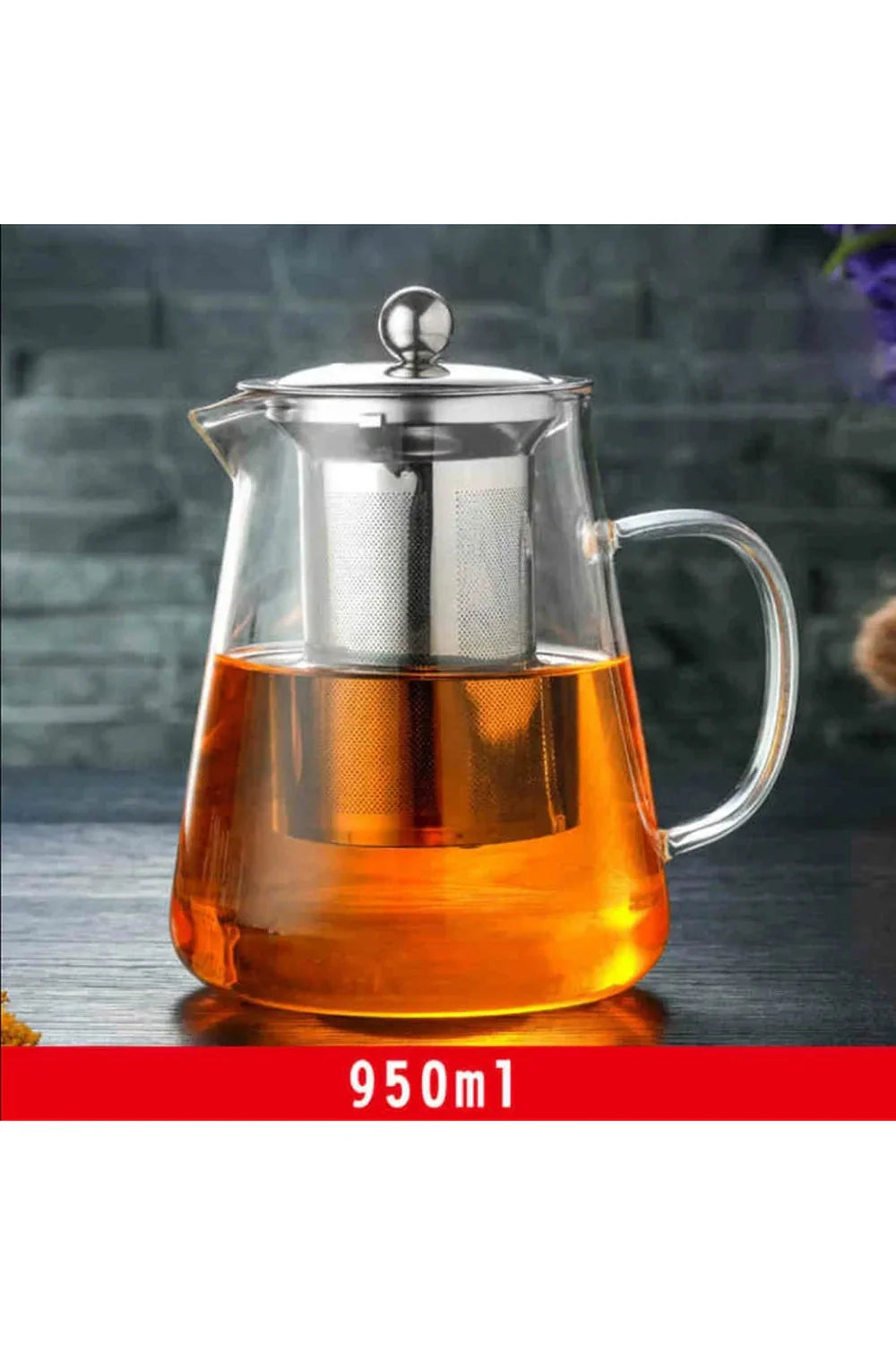 Lisslune | Stainless Steel Infuser Glass Teapot