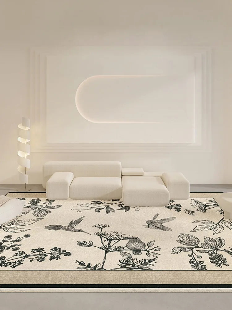 Rynx | French Bedroom Nightstand Decorative Pillow Cream Style Living Room Large Area Rug Soft Plush Wardrobe Coffee Table Rugs Carpet