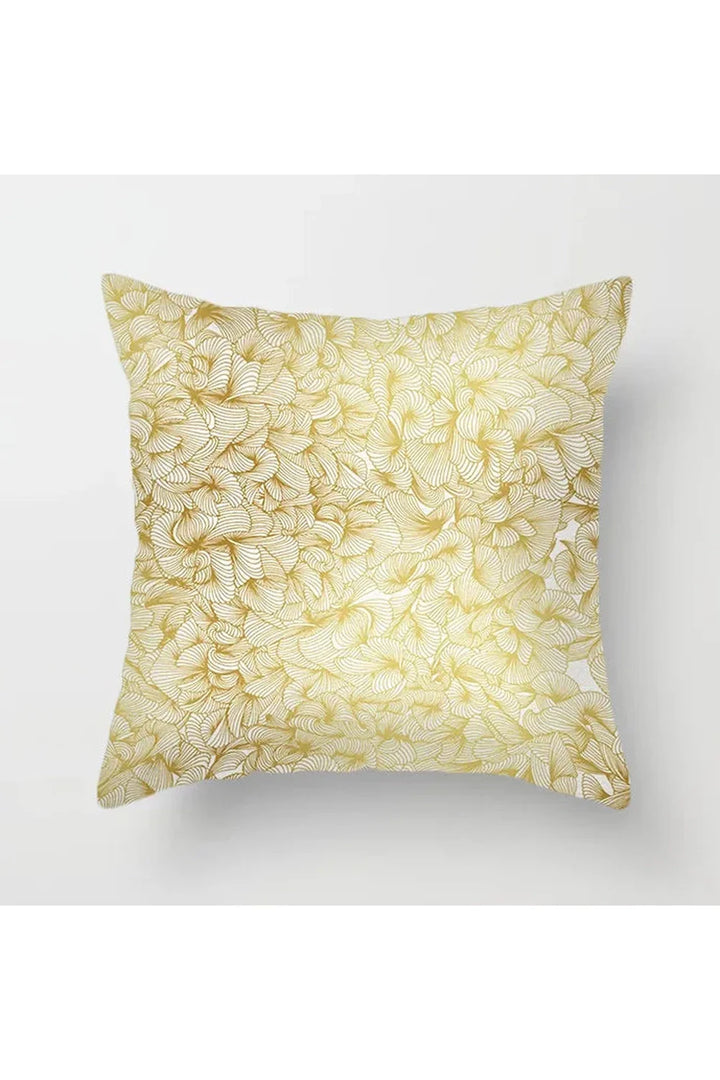 Lisslune | Yellow leaf polyester pillowcase