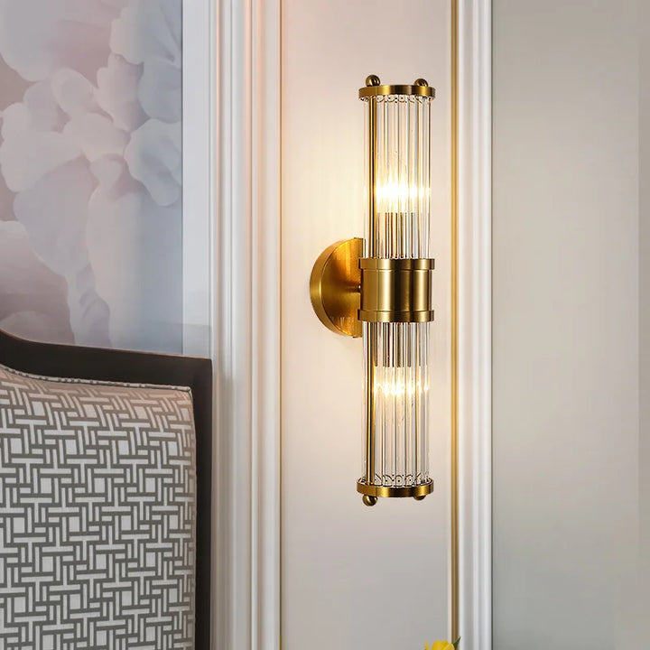 Lisslune | BrilluxGlow – Stylish Crystal and Brass Wall Light