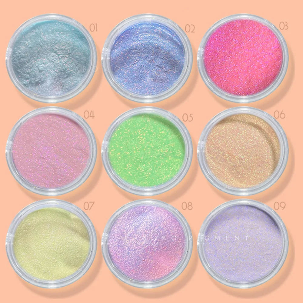 Rynx | 1jar Chrome Chameleon Aurora Nail Powder Metallic Effect Nail Glitter Pigment Mirror Nail Rubbing Dust Gel Nail Polish Accessories