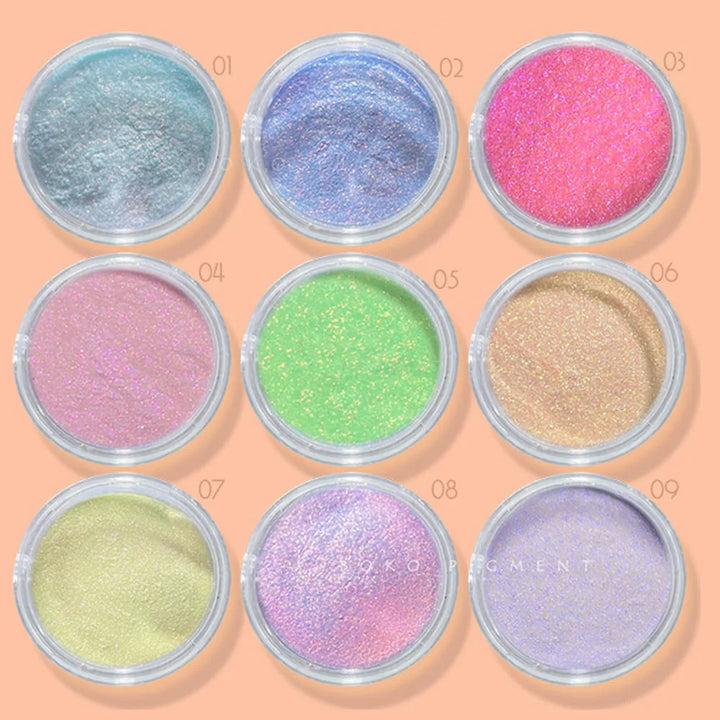 Rynx | 1jar Chrome Chameleon Aurora Nail Powder Metallic Effect Nail Glitter Pigment Mirror Nail Rubbing Dust Gel Nail Polish Accessories