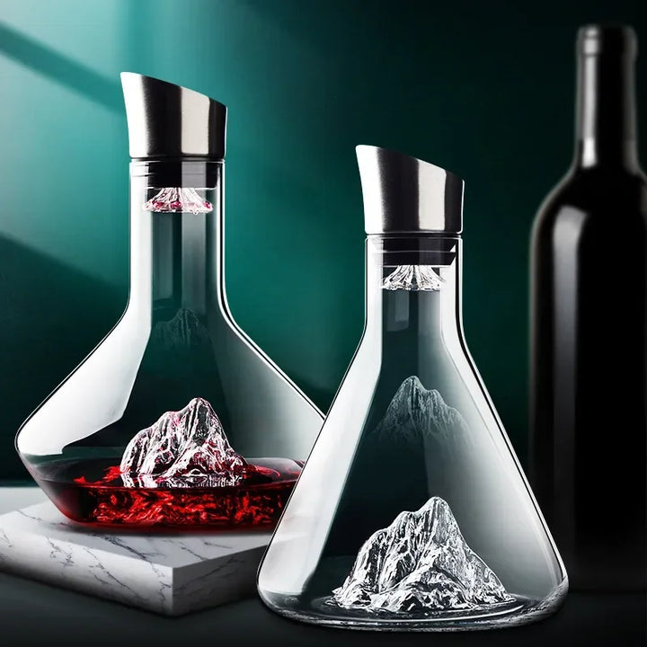 Lisslune | 1500ml Iceberg Decanter Creative Lead-Free Crystal Material Luxury High-Quality Home Red Wine Distributor Decanter Wine Jug