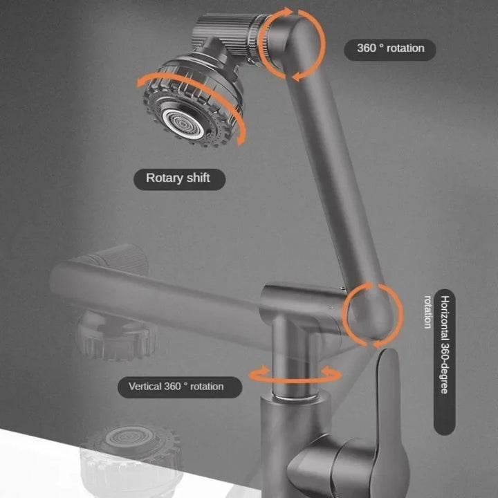 Lisslune | Spray water protected mechanical universal swivel arm faucet