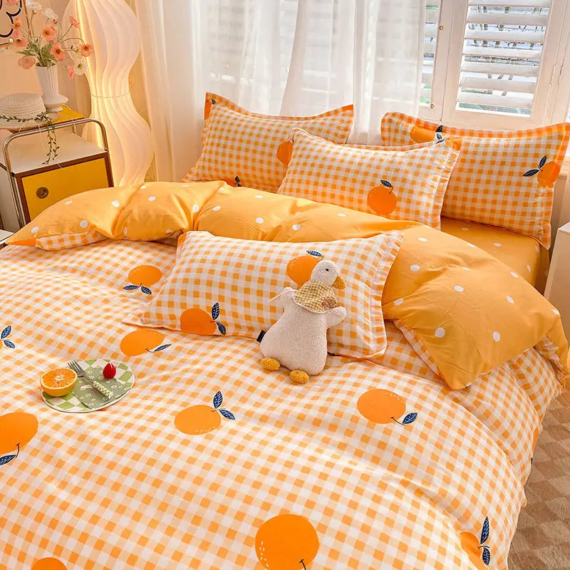 Rynx | Tulip Duvet Cover Set with Bed Sheets Pillowcases Fashion Twin Double Queen Size Bedding Soft Boys Girls Bedding Set