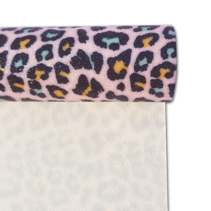 Lisslune | Glittering Leopard Print Synthetic Leather Craft Roll: Ignite Your Creative Spirit!