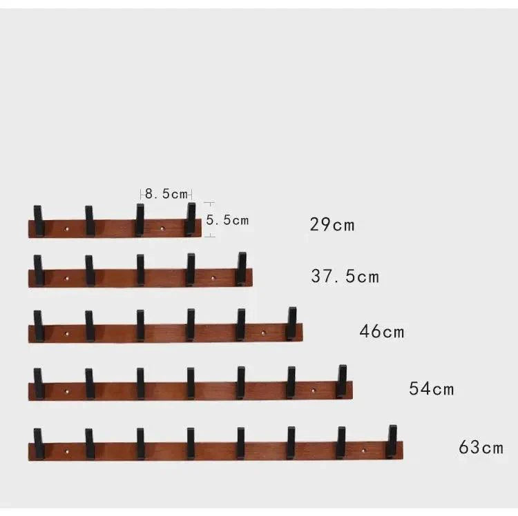 Lisslune | Stylish wall coat rack made of solid wood for elegant home organization