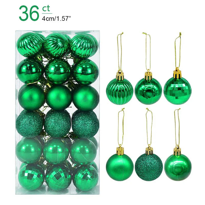 Rynx 1box Christmas balls Christmas tree decoration ball Xmas hanging tree ornament home party decor New Year gift Noel Navidad