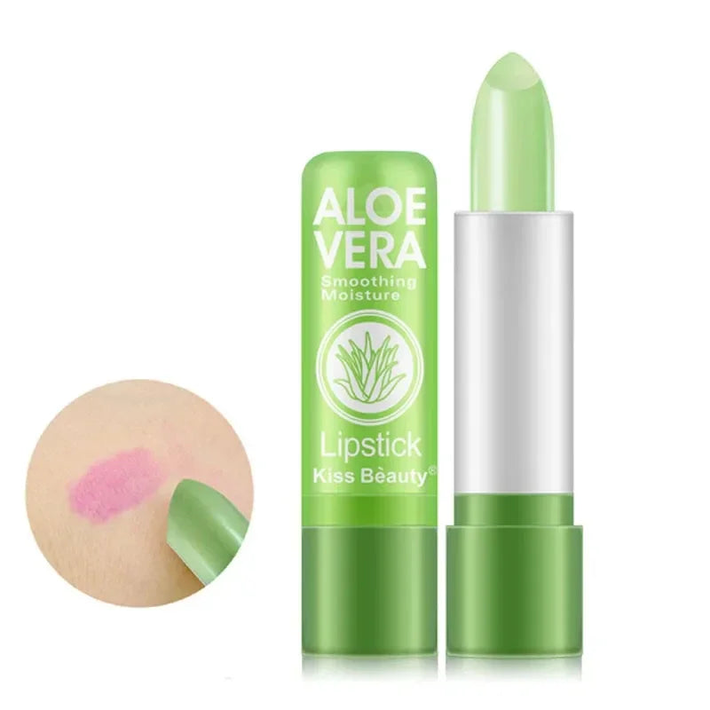 Rynx | 1PCS Aloe Vera Moisturizing Lip Color Color Changing Lipstick Long Lasting Not Easy to Fade Moisturizing Color Nourishing Lip Balm
