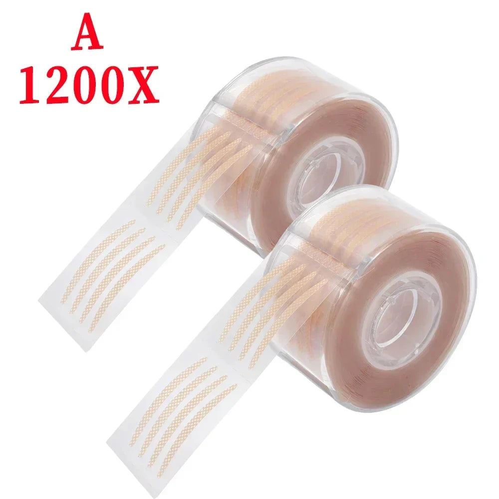 Rynx | Invisible double eyelid stickers 2400 pieces premium eye lifting strips Self-adhesive double eyelid tapes Clear beige eye tapes Makeup tool