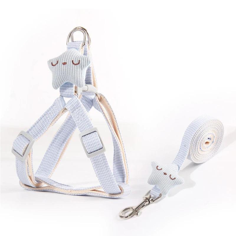 Lisslune | Beautiful, star-shaped adjustable harness and leash set for small pets